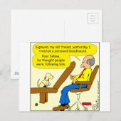 cartoon met paranoïde bloedhond briefkaart (Voorkant / Achterkant)