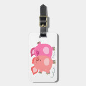 Cartoon met rolschaatsen, Bagagelabel (Voorkant verticaal)