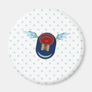 Cartoon met schil magneet