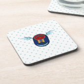 Cartoon met schotel en sterren onderzetter (Linkerzijde)