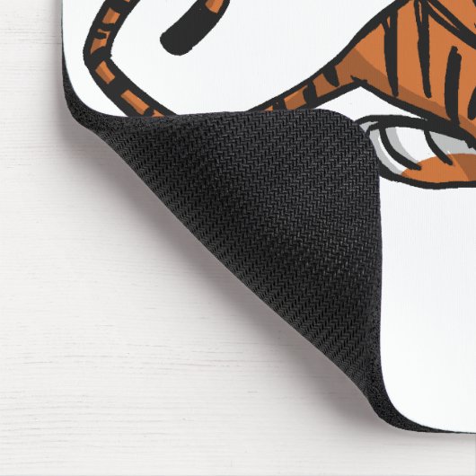 Cartoon met Tiger mousepad Muismat (Hoek)