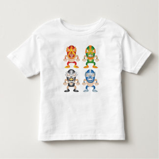 Cartoon Mexican Wrestlers Kinder Shirts