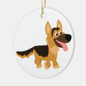 Cartoon mignon Allemand Berger Ornement de chien (Gauche)