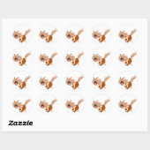 Cartoon mignon Happy Pinto Pony autocollant (Feuille)