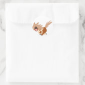 Cartoon mignon Happy Pinto Pony autocollant (Sac)
