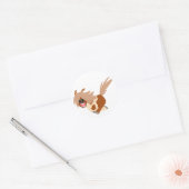 Cartoon mignon Happy Pinto Pony autocollant (Enveloppe)