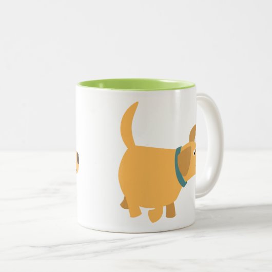Cartoon mignon jaune Labrador Mug (Devant droit)