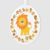 Cartoon mignon Lion Mandala Acrylique Ornement (devant)