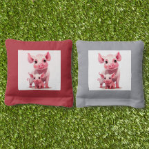 Cartoon mignon Momma Cochon et petit cochon