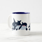 Cartoon mignon Orca Family Mug (Devant gauche)