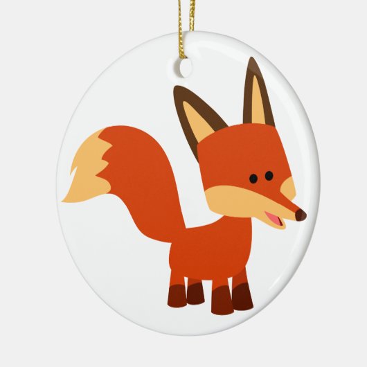 Cartoon mignonne Astute Fox Ornement (Gauche)