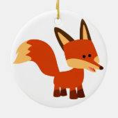 Cartoon mignonne Astute Fox Ornement (Dos)
