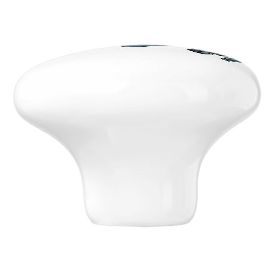 Cartoon militair jachtvliegtuig keramische knop (Zijkant)