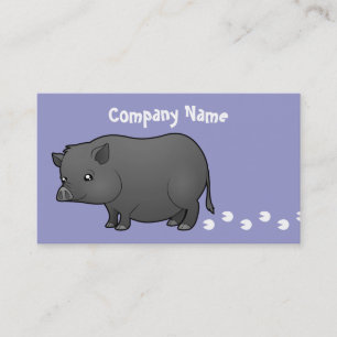 Cartoon Miniature Pig Visitekaartje