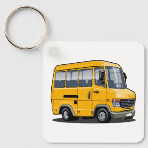 Cartoon-minibus Sleutelhanger