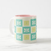 Cartoon Mod Papillon Quilt Motif Mug B (Devant gauche)