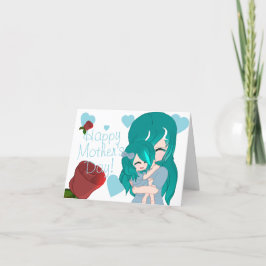 Cartoon moeder & dochter Kaart