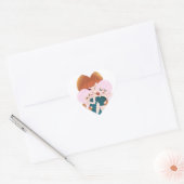 Cartoon moeder met haar tweeling Sticker (Envelop)