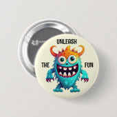 Cartoon Monster Ronde Button 5,7 Cm (Voorkant /achterkant)