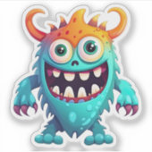 Cartoon Monster Sticker (Voorkant)