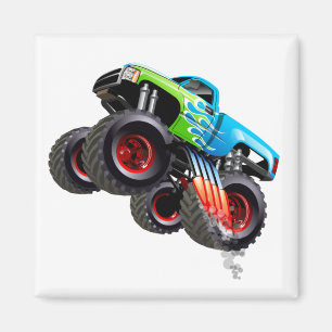 Cartoon Monster Truck Magneet