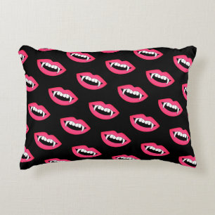 Cartoon Monster Vampire Lips sharp Teeth Fangs Accent Kussen