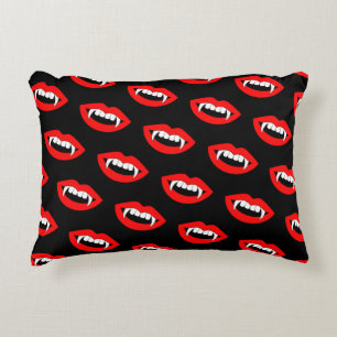 Cartoon Monster Vampire Lips sharp Teeth Fangs Accent Kussen
