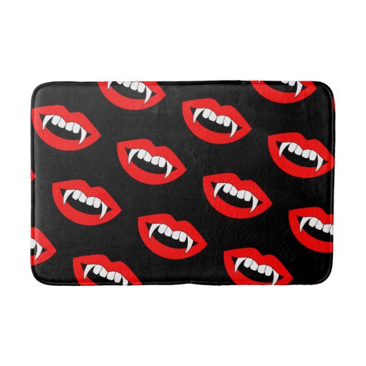 Cartoon Monster Vampire Lips sharp Teeth Fangs Badmat (Voorkant)
