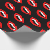 Cartoon Monster Vampire Lips sharp Teeth Fangs Cadeaupapier (Hoek)
