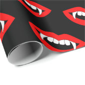 Cartoon Monster Vampire Lips sharp Teeth Fangs Cadeaupapier (Rol Hoek)