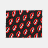 Cartoon Monster Vampire Lips sharp Teeth Fangs Fleece Deken (Voorkant (Horizontaal))