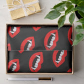 Cartoon Monster Vampire Lips sharp Teeth Fangs Tissuepapier (Geschenk)