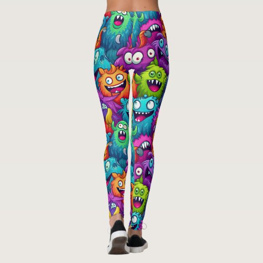 Cartoon Monsters Leggings (Achterkant)