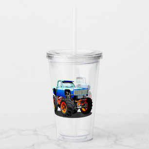 Cartoon monstertruck acryl drinkbeker
