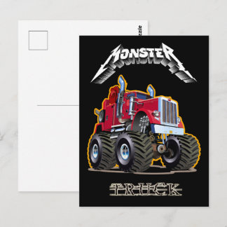 Cartoon monstertruck briefkaart