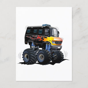 Cartoon monstertruck briefkaart