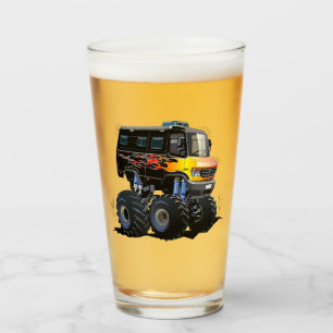 Cartoon monstertruck glas