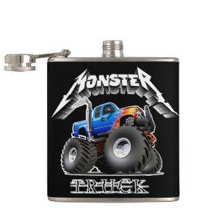 Cartoon monstertruck heupfles