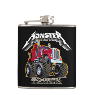 Cartoon monstertruck heupfles