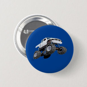 Cartoon monstertruck-knop ronde button 5,7 cm