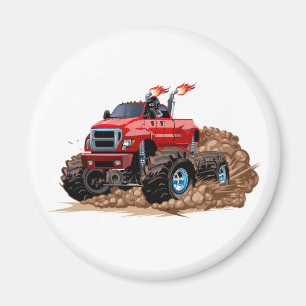 Cartoon monstertruck magneet