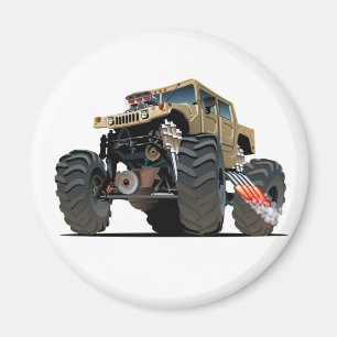 Cartoon monstertruck magneet