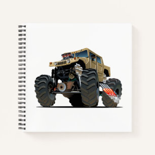 Cartoon monstertruck notitieboek