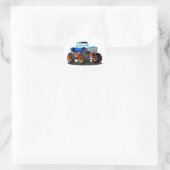 Cartoon monstertruck ronde sticker (Tas)