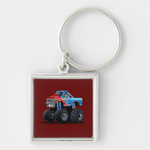 Cartoon monstertruck sleutelhanger