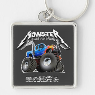 Cartoon monstertruck sleutelhanger