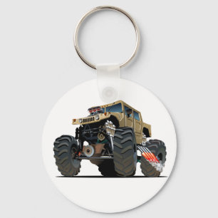 Cartoon monstertruck sleutelhanger