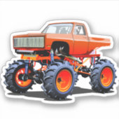 Cartoon monstertruck sticker (Voorkant)