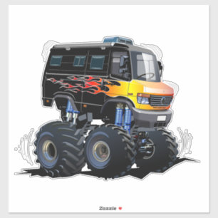 Cartoon monstertruck sticker