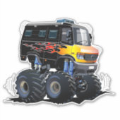 Cartoon monstertruck sticker (Voorkant)